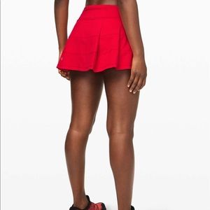 NWT Lululemon red pace rival skirt 4 Tall
